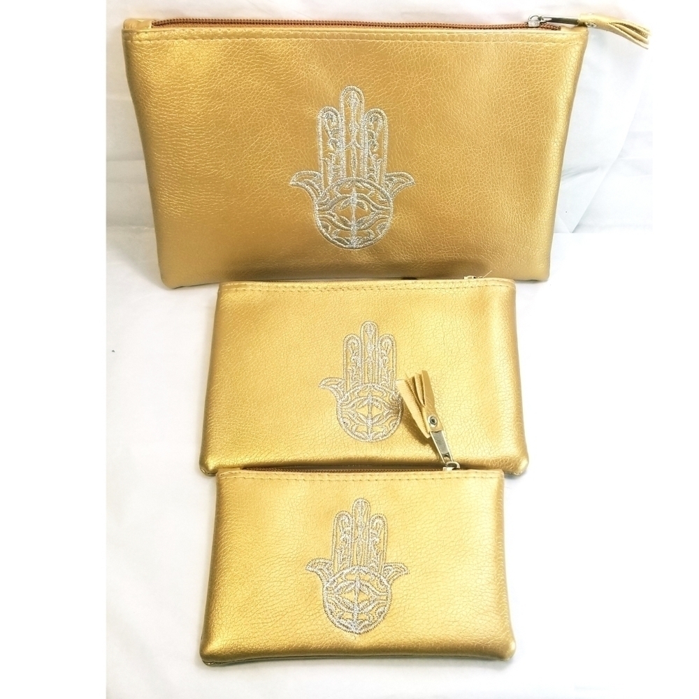 Set of 3 Cosmetic Bag Pouch Lucky